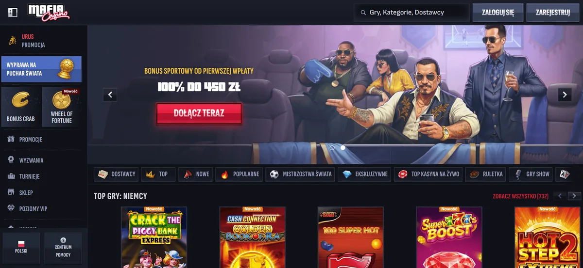 MafiaCasino homepage kasyno online 2026